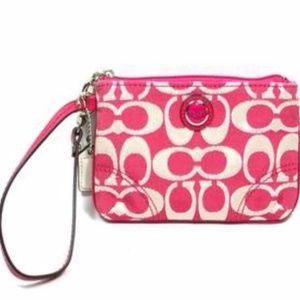 Coach Poppy Signature Small Wristlet